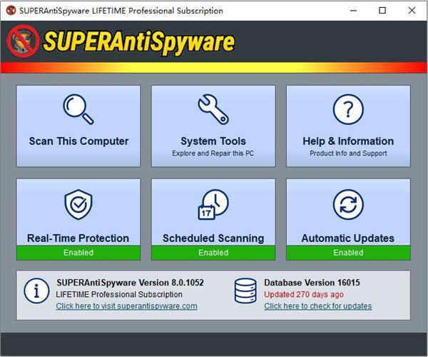 SUPERAntiSpyware Pro 8ƽ v8.0.1052ע
