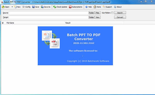 Batch PPT TO PDF Converter2020破解版PPT转PDF批量转换器下载 v2020.12.502.3162