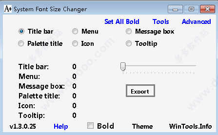 System Font Size Changer绿色版下载 v2.2.1.18系统字体大小修改器